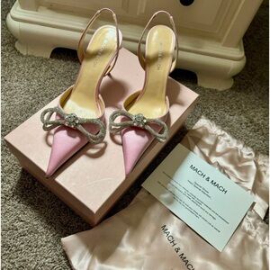 Mach & Mach Pink Sling Back Size 39